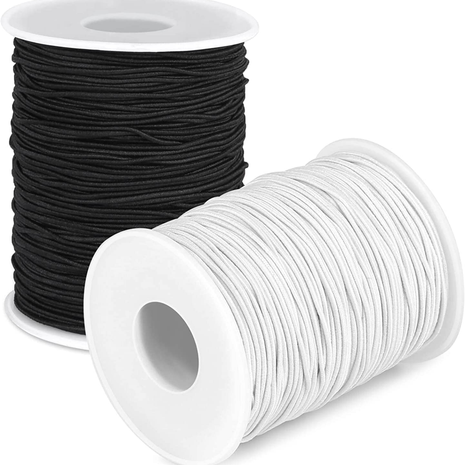 4 Rolls Elastic Stretch Beading String Cord Thread Round White Color Strong  DIY