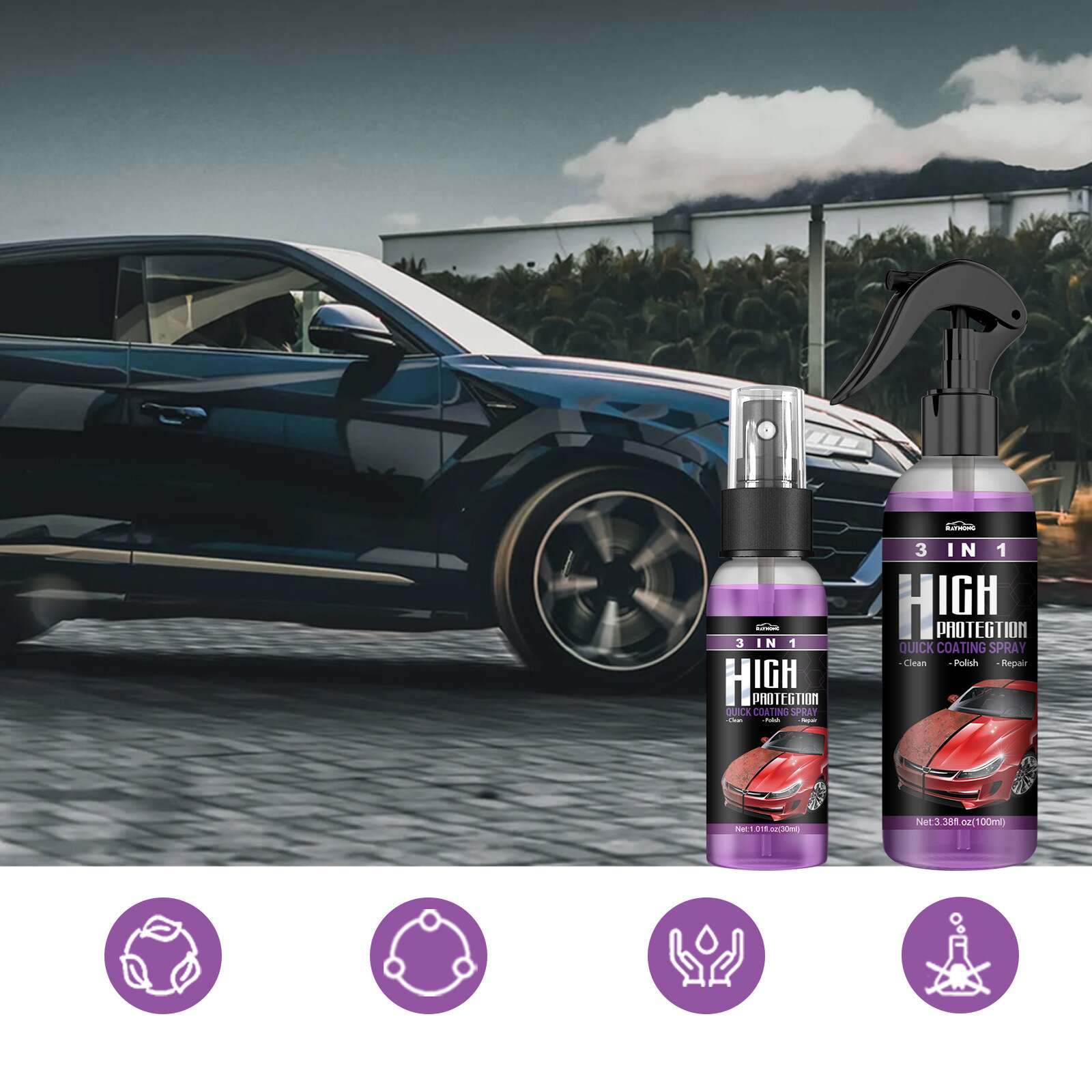 3 in 1 High Protection Fast Auto Paint Spray Do it yourself - Temu