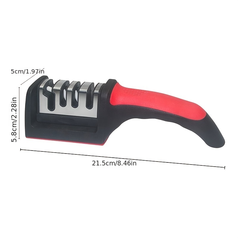 FXFSTEEL - Afilador de cuchillos profesional de 4 etapas, herramienta de  afilado profesional de piedra de afilar, afilador de cuchillos con ranura