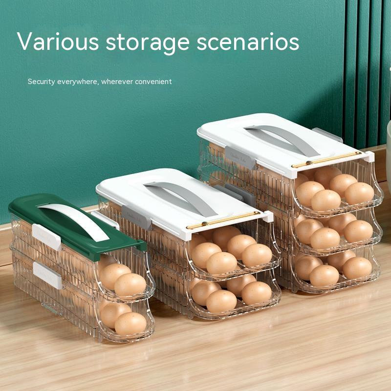 Refrigerator Egg Fresh Keeping Storage Box Rolling Egg Box