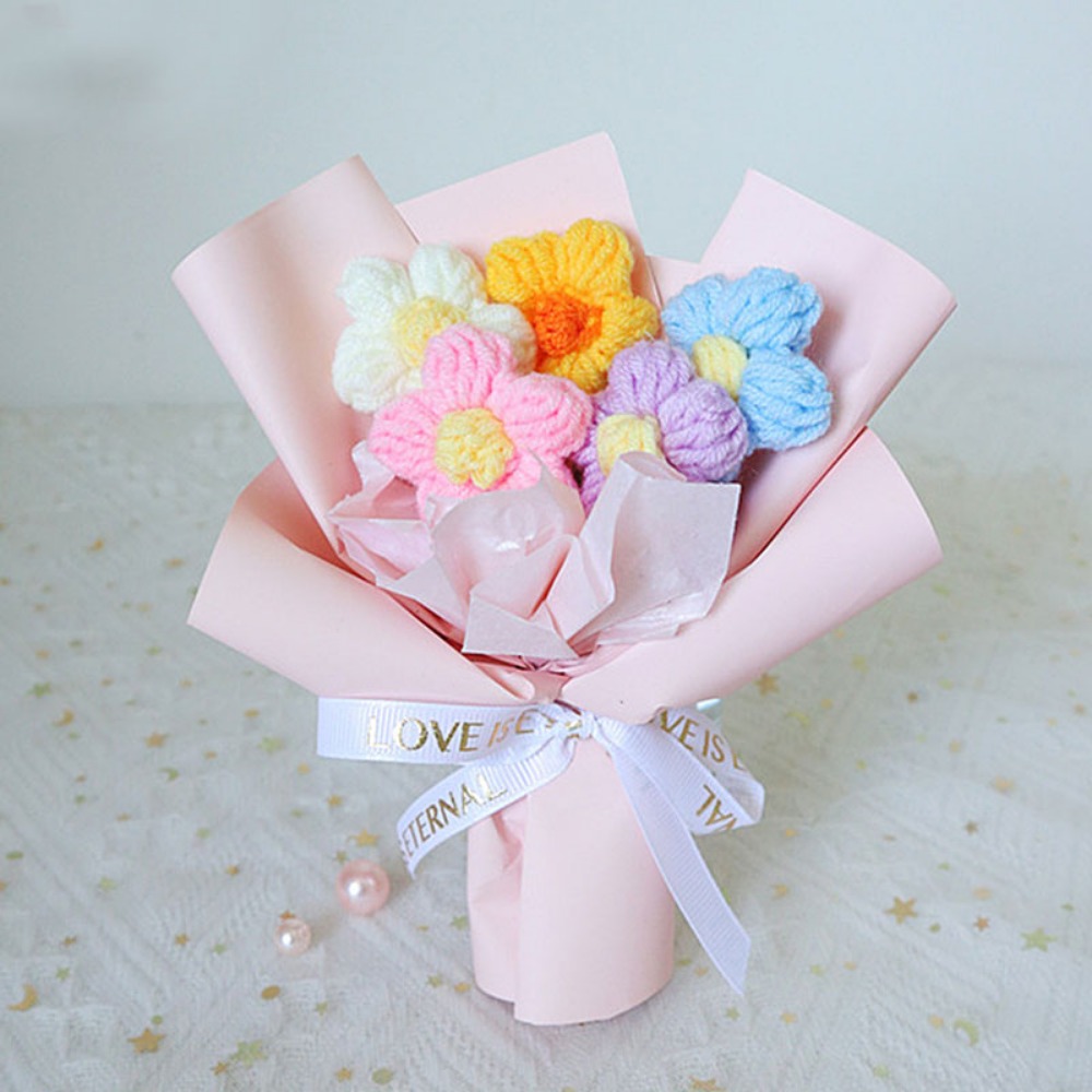 Bouquet Gift Bag Including Knitted Artificial Flower - Temu Japan