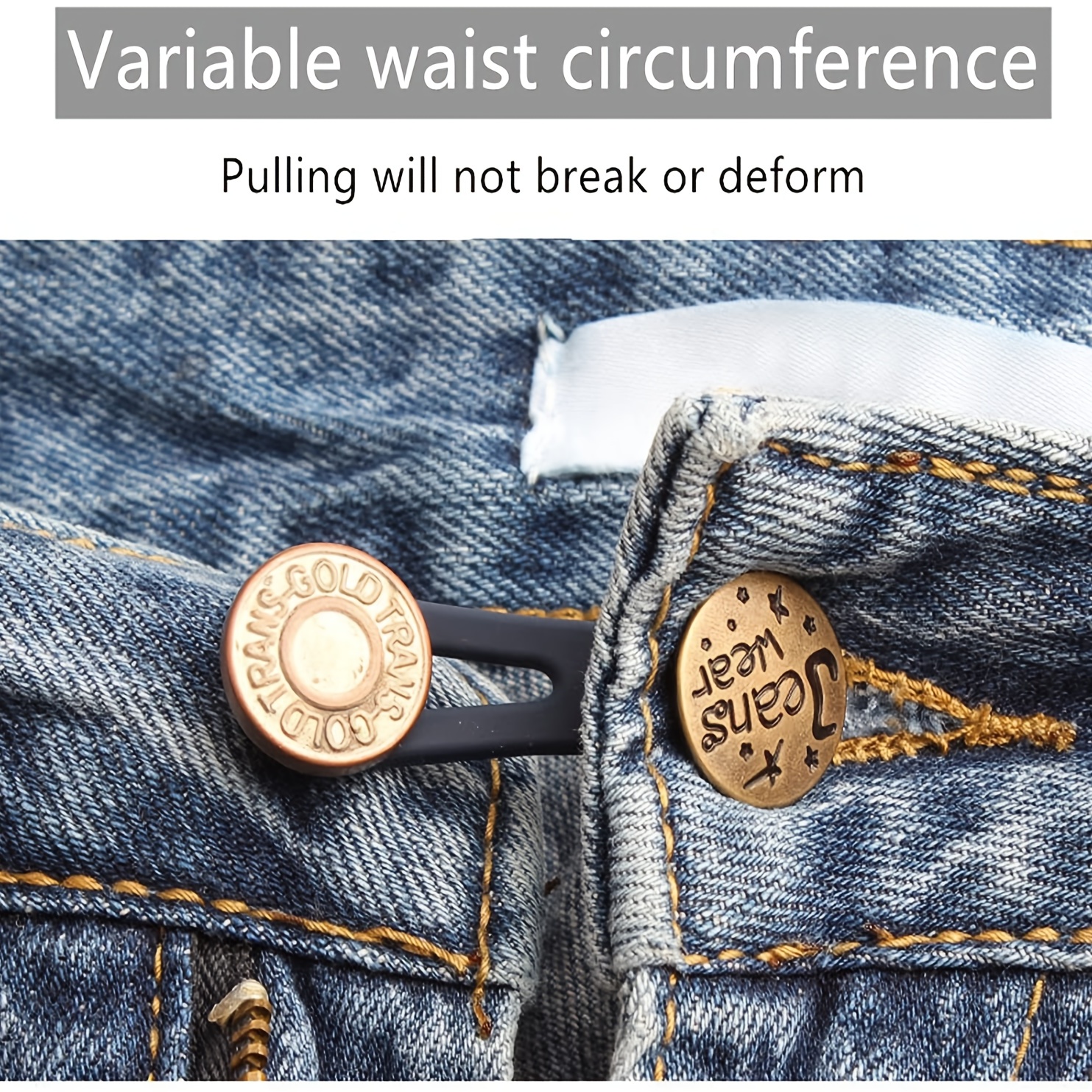 5pcs Button Extender For Pants Adjustable Waist Retractable Waistband