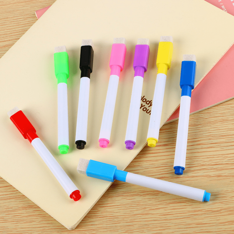 Fine Tip Dry Erase Markers, Magnetic Dry Erase Markers With Eraser, Skinny  Low Odor White Board Marker Pens Bullet Tip Fine Point Thin Dry Erase  Markers For Office Supplies - Temu Germany