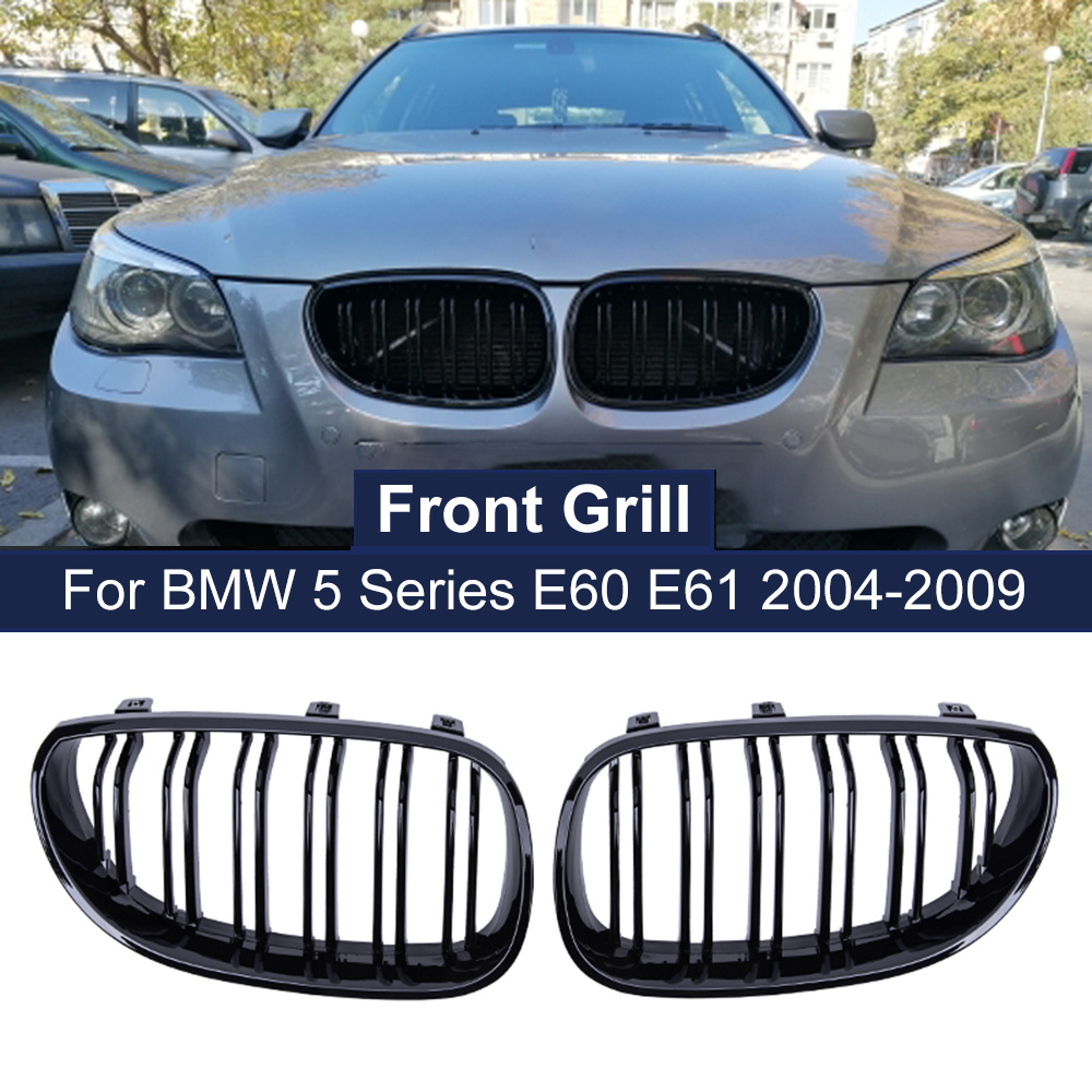 Upgrade Front Inlet Kidney Grille Bumper Grill For BMW E60 E61 M5 520i 535i  545i 550i 5 Series 2003-2010 Mesh Tuning Accessories