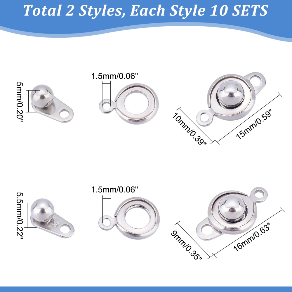 10-20Sets 16 Style High Quality OT Clasps Bracelet Necklace Toggle Clasp  Connectors for DIY Jewelry Making Findings Accessories