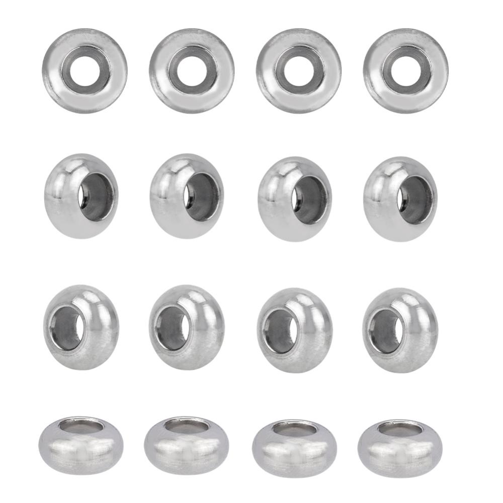 Silver Stopper Beads With Rubber Tube, Slider Stopper Beads, Smart