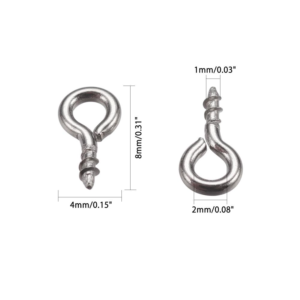 Stainless Steel Screw Eye Pin Peg Bails Small Screw Eye Pins Clasps Hooks Pin  Eye Screws Connectors For Half Drilled Beads Jewelry Making Hole - Temu  Belgium