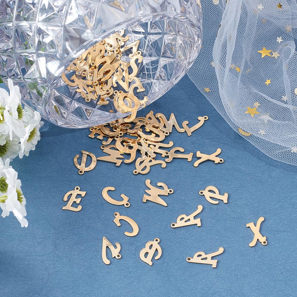 36 Styles 304 Stainless Steel Alphabet Charms Letter A z - Temu