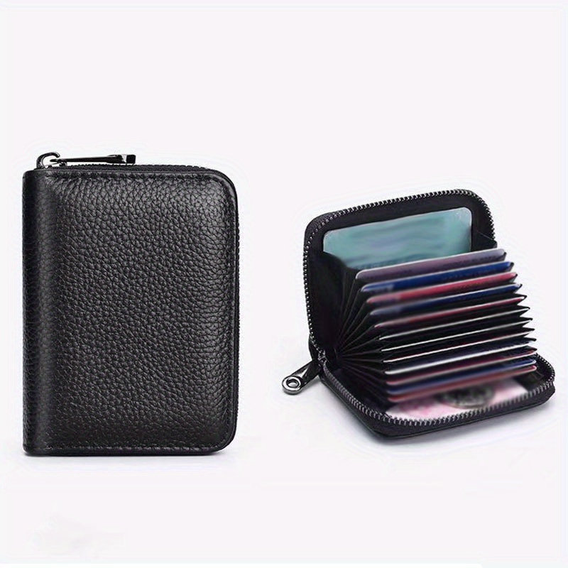 TEMU Porte-cartes portefeuille simple pour homme à grande avec fermeture éclair