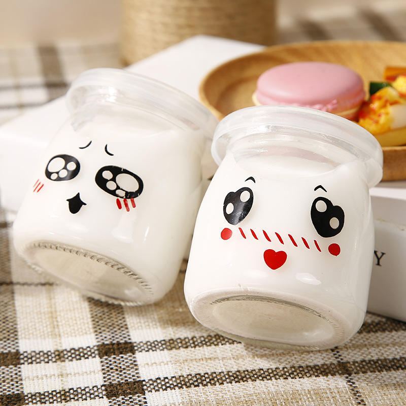 Cute Glass Yogurt Bottles With Lids Perfect For Homemade - Temu