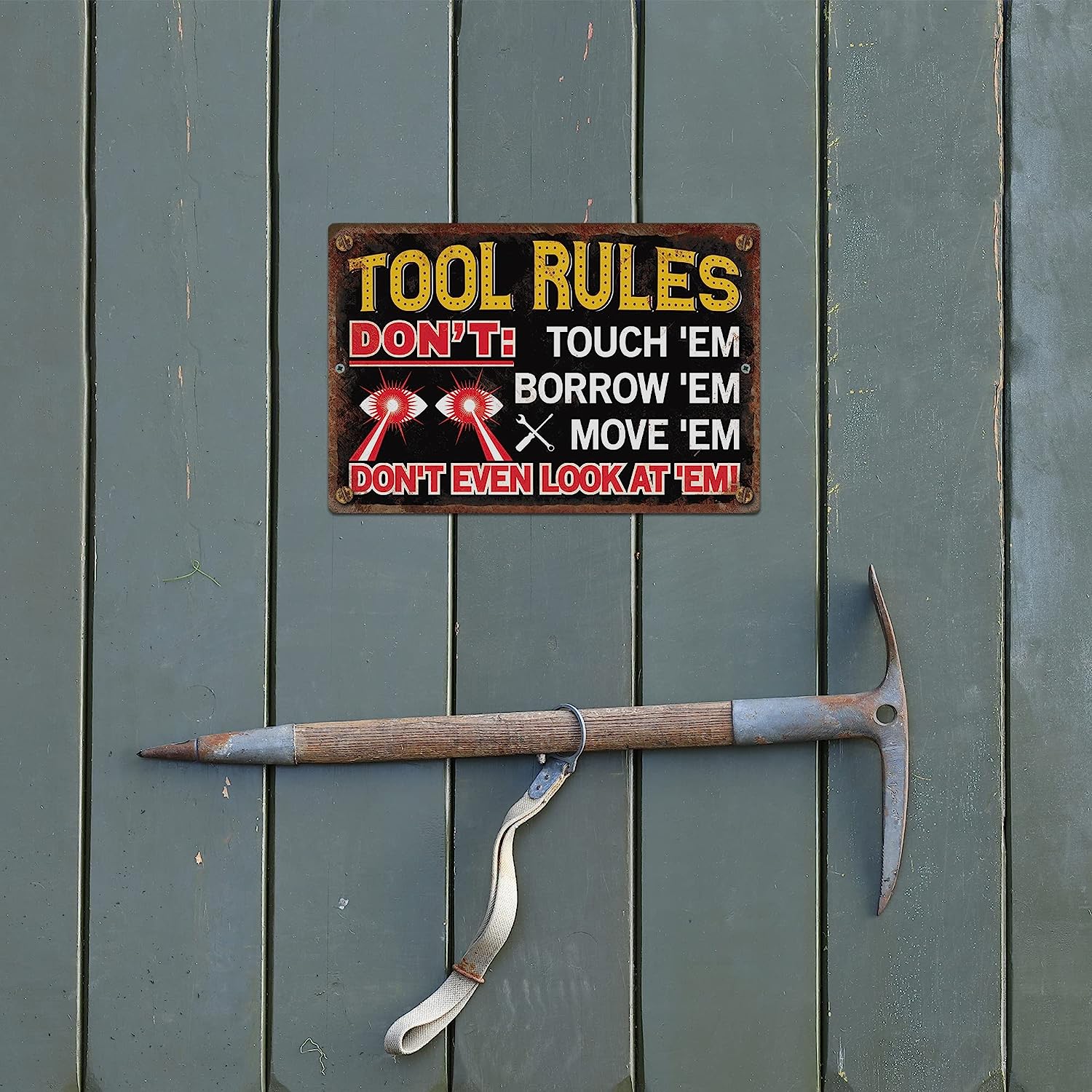 Funny Garage Tools Rules Sign Man Cave Decor Gifts For Men, Hanging  Ornaments For Room, Wall Decor - Temu