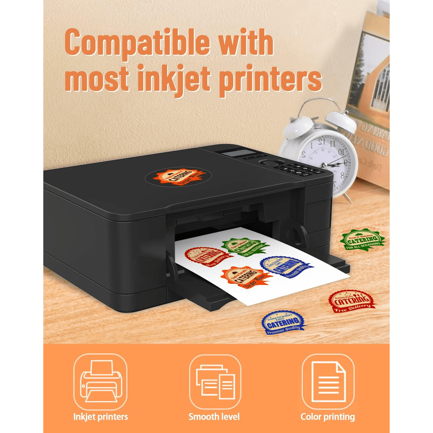 Printable Vinyl Sticker Paper For Inkjet Printer Clear - Temu