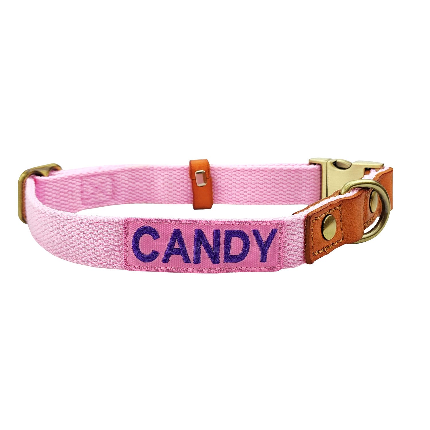 Personalized Dog Collar With Embroidered Pet Name, Adjustable