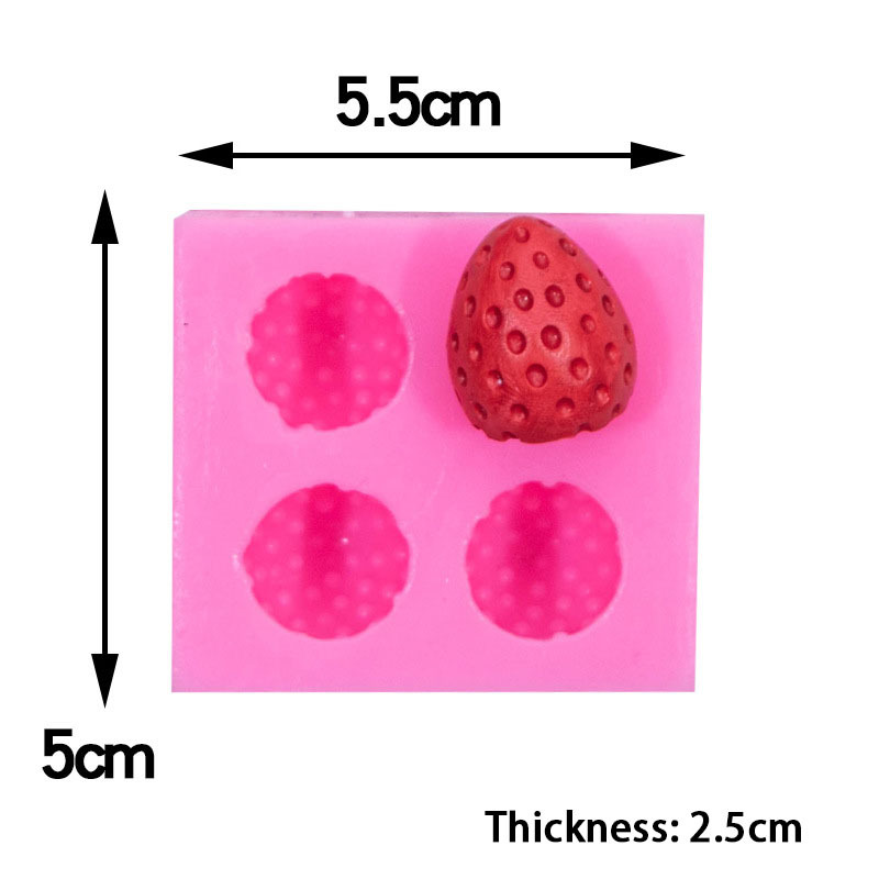 Silicone Mold - 4/12 Large Strawberry halves – The Candle Chef