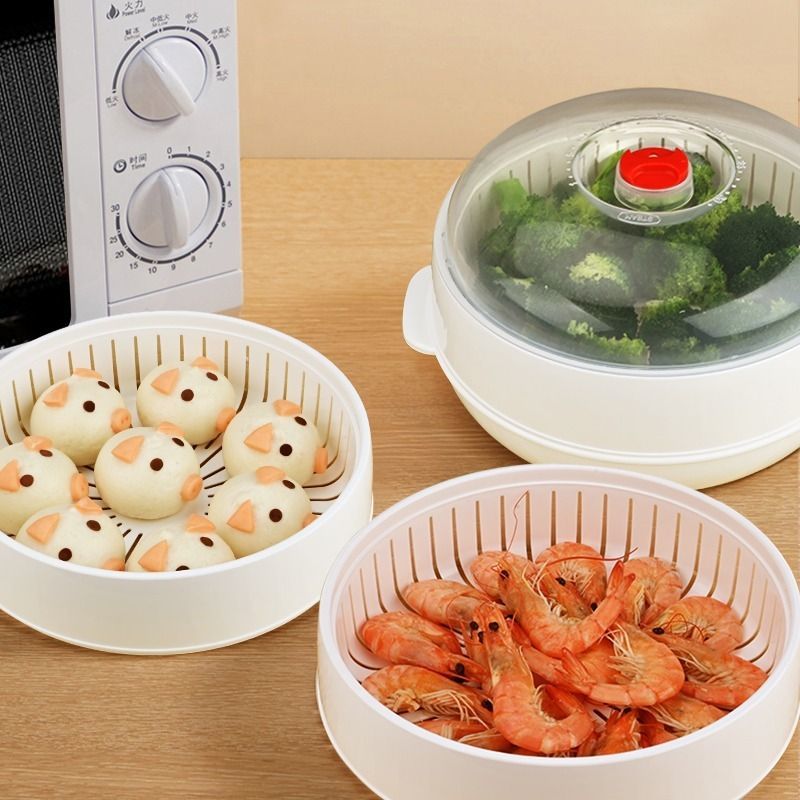  Microwave Cookware Steamer- 3 Piece Microwave Cooker w