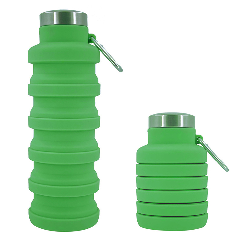 Botella de Agua Plegable de Silicona para Deportes, 500 ML
