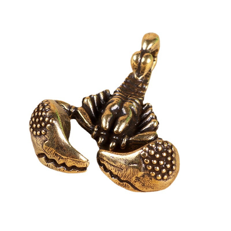 1pc Pure Brass Keychain - Intricately Miniature Metal Figurine, Ideal For Home Decor & Desktop Crafts, Perfect Gift For Animal Enthusiasts