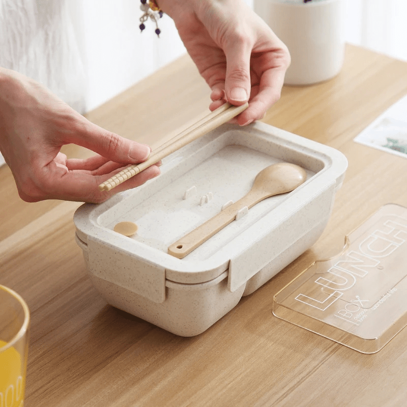 Microwaveable Wheat Straw Bento Box Reusable - Temu