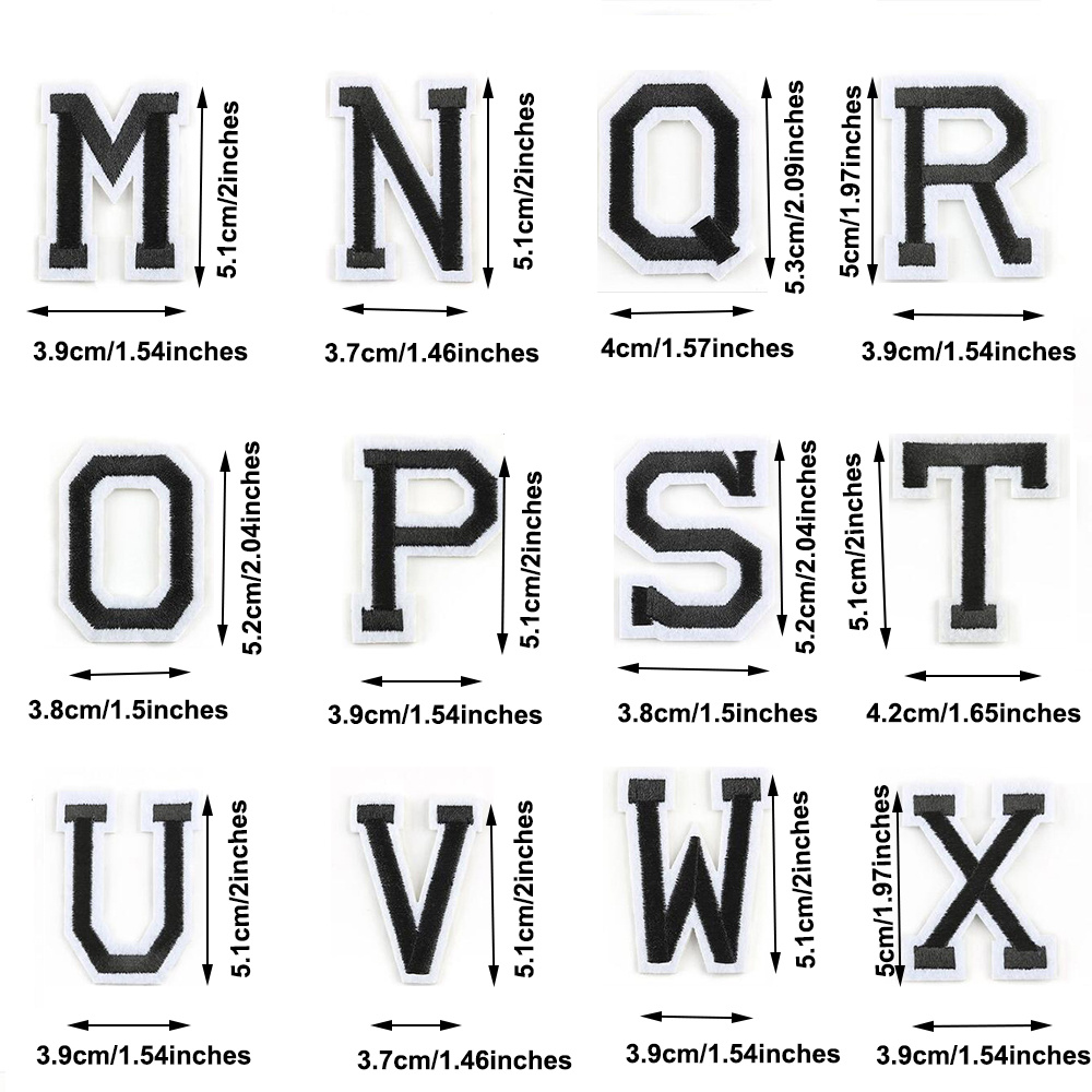 6 Sets Alphabet Applique Patch Foam Stickers Letters Letter