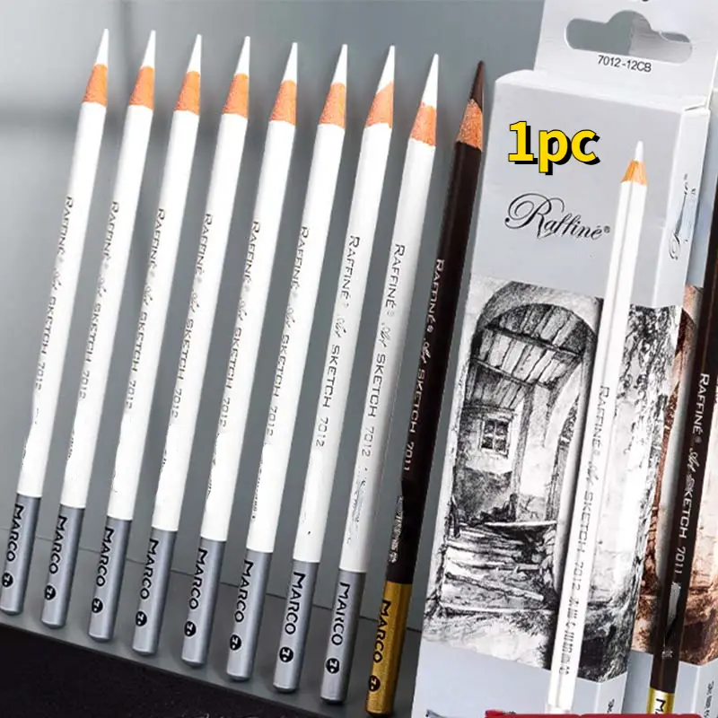 4MM Sketch White Charcoal Pen High-gloss Pencil Set Student