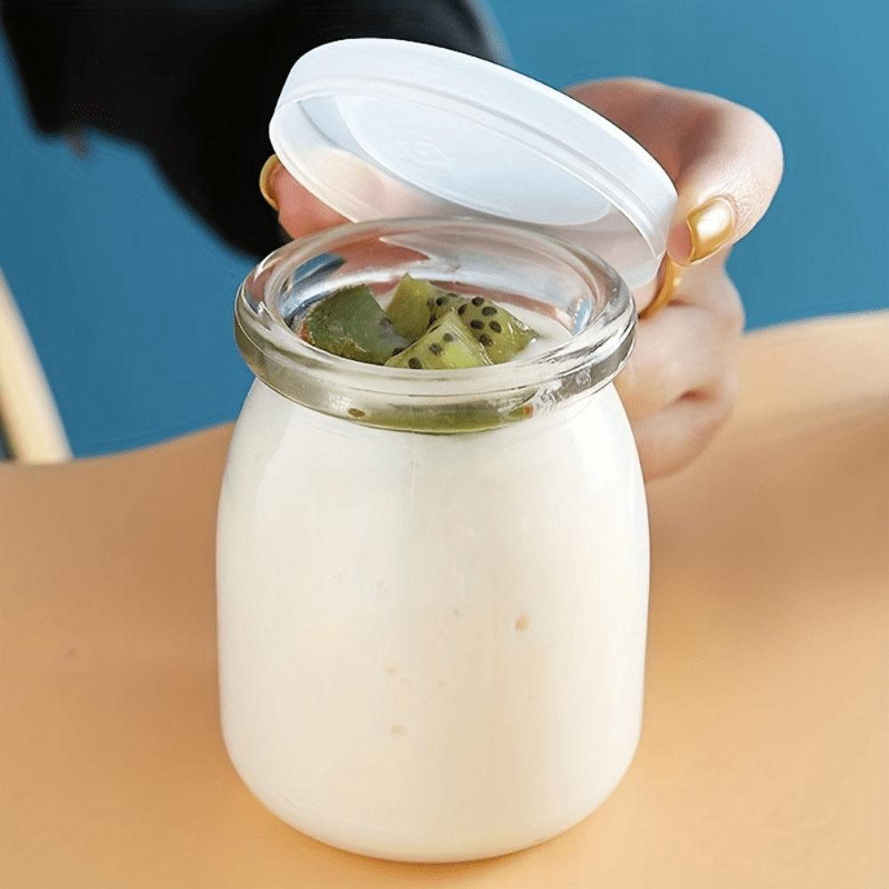 10pcs Sealed Glass Jars Clear Yogurt Jars with Lids Glass Pudding Jars  Yogurt Jars