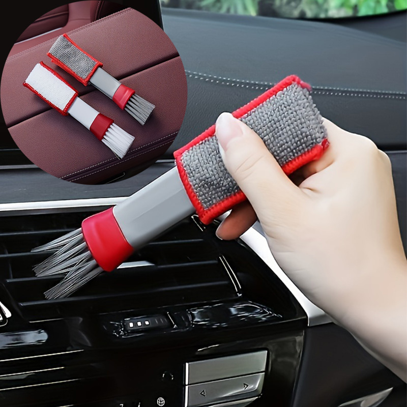 Car Air Vent Cleaning Brush Instrument Panel Dust Removal Brush Double Head  Interior Cleaning Brush Keyboard Brush