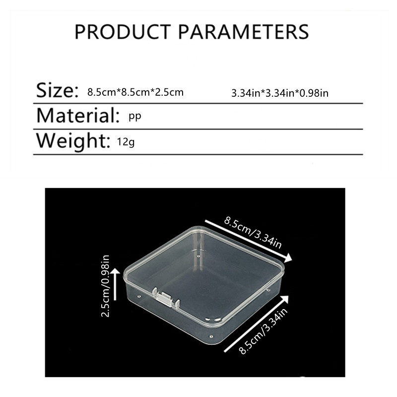 Square Multi size Storage Box Transparent Plastic Packaging - Temu Canada