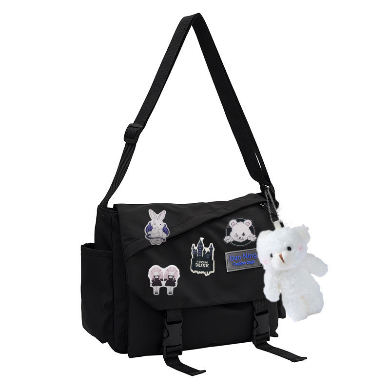 Aesthetic Messenger Bag For School, Large Capacity Laptop Shoulder