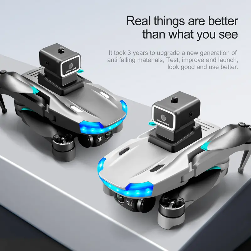 s138 foldable drone with auto avoid obstacles hd camera brushless motor live video gravity sensor gesture control optical flow positioning headless mode 3d flip rtf includes carrying bag details 1