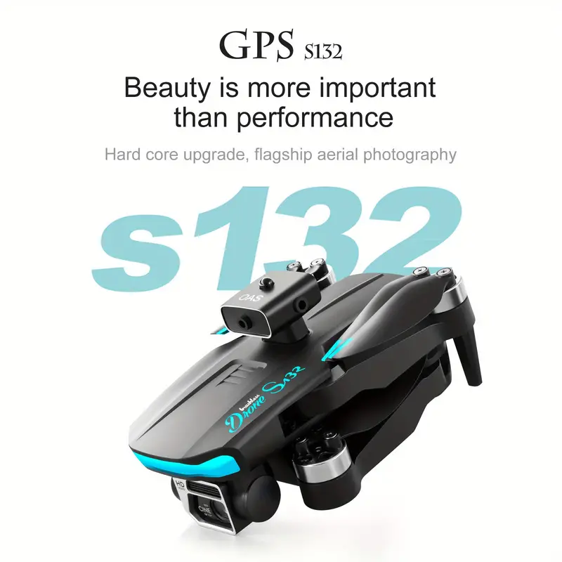 s132 gps positioning drone professional grade brushless motor intelligent obstacle avoidance optical flow positioning esc wifi dual hd camera 18 minutes battery life charging battery details 4