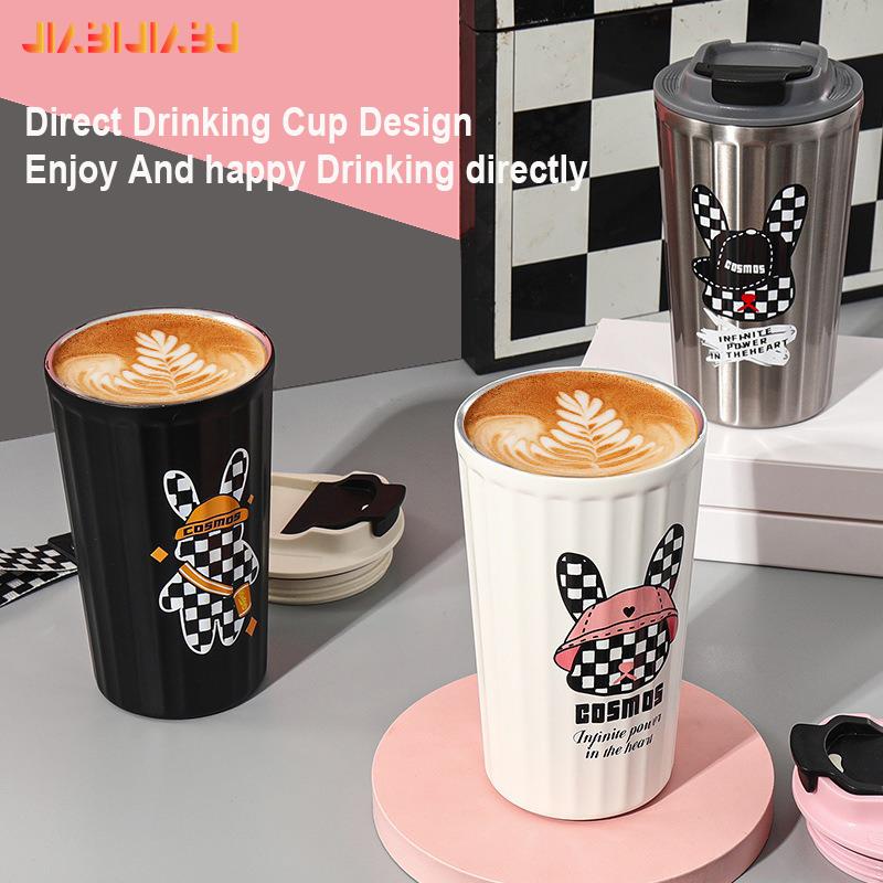 400ml Coffee Mug Portable Cute Portable Drinking Cup Stainless