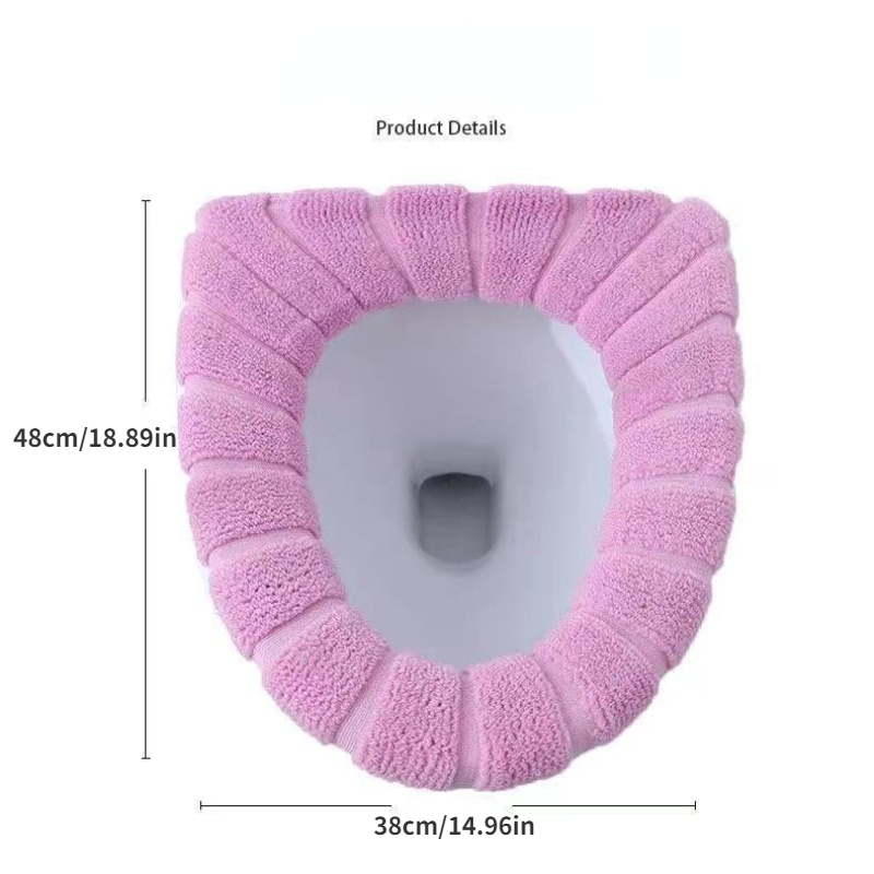 Soft Cozy Toilet Seat Cover Thickened Fleece Washable - Temu