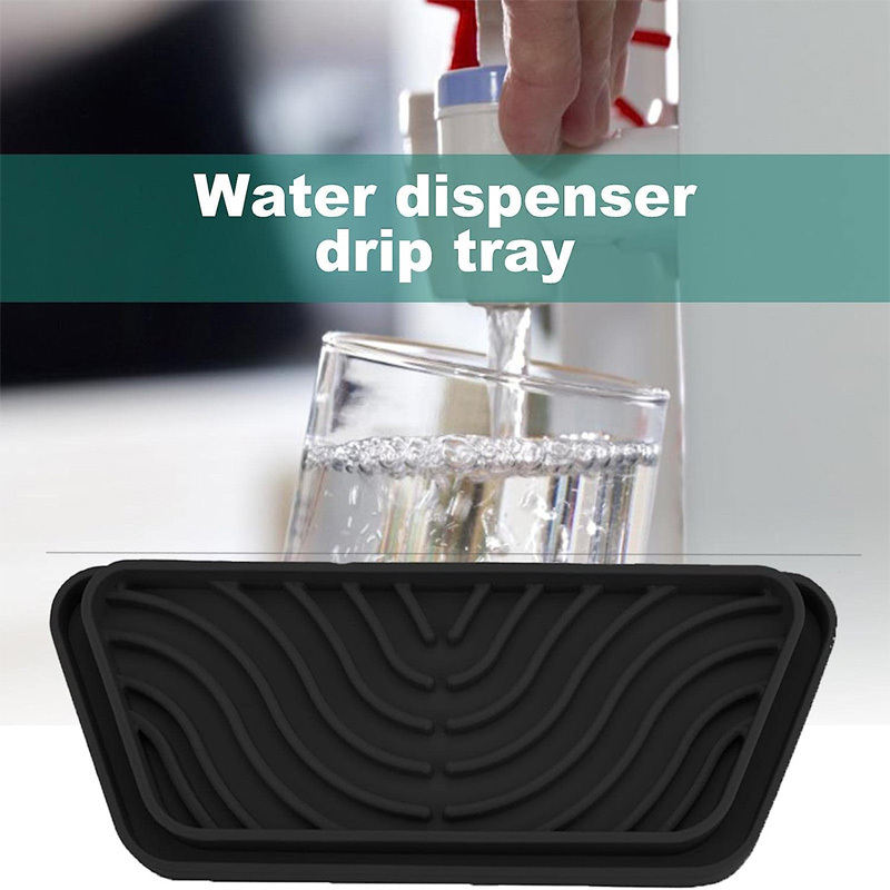 Refrigerator Drip Catcher for Water Tray, 2 Pack Cuttable Fridge Drip Tray  Protects Ice and Water Dispenser Pan From Spills, Non-Slip Silicone