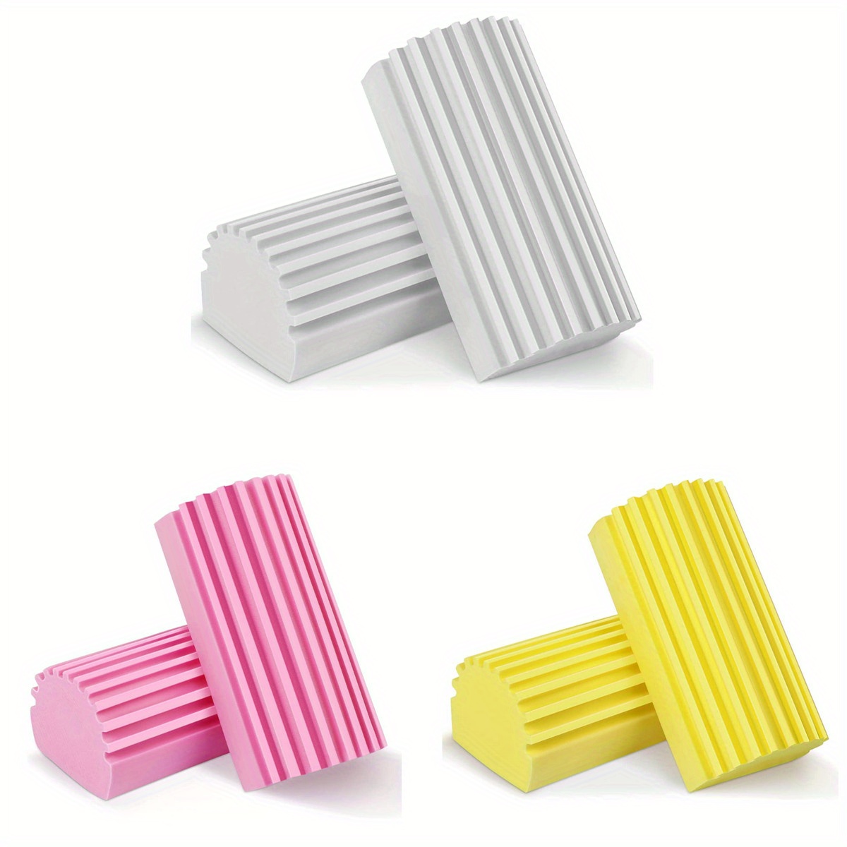 6PCS Magical Dust Cleaning Sponges Damp Clean Duster Sponge Multifunctional  Household Sponge Cleaning Brush