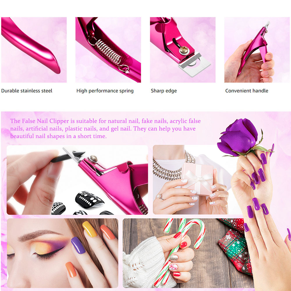 Manicure Tips Cutter Acrylic Nail Scissors False Nail Clipper U Edge Nail  Art US