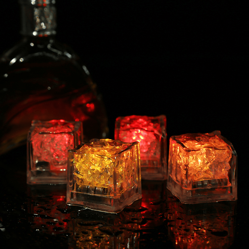 Cubo Ghiaccio A Forma Diamante Led Colorati E Glitter Luce - Temu Italy