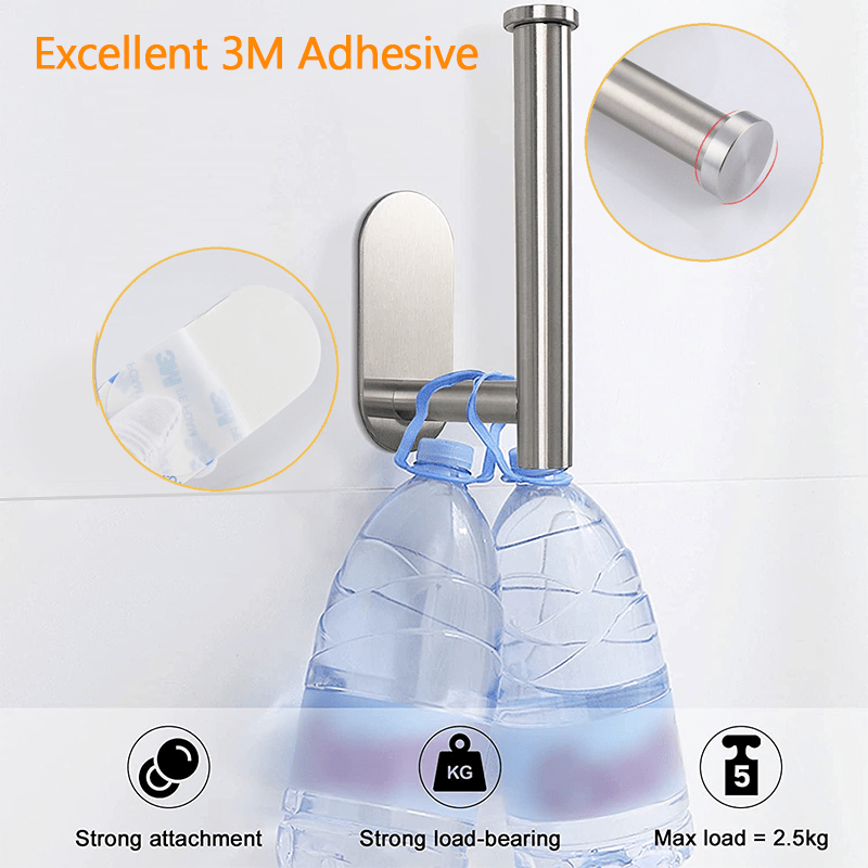 Stainless Steel Paper Towel Holder, Punch-free Toilet Paper Holder, Toilet  Paper Holder, Bathroom Wall Mounted Roll Holder - Temu
