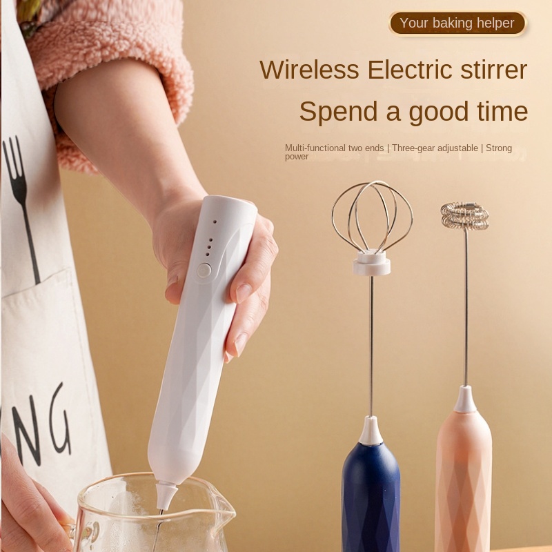 1pc Electric Milk Frother & Egg Beater, Handheld Mini Coffee Stirrer,  Battery-operated, Baking Tool -batteries Not Included