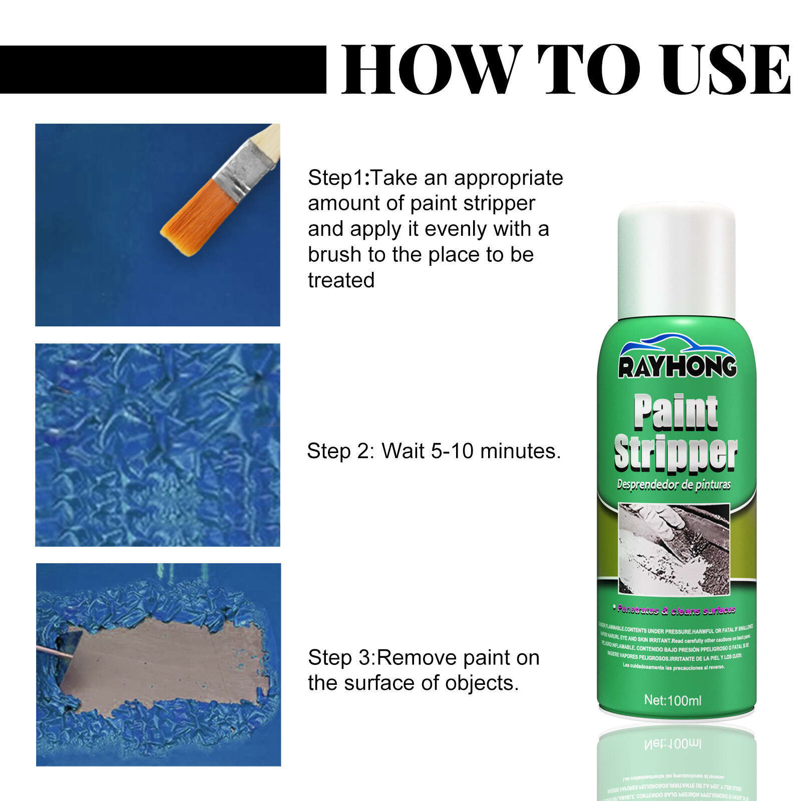 Paint Remover Stripping Paint From Metal Surfaces - Temu