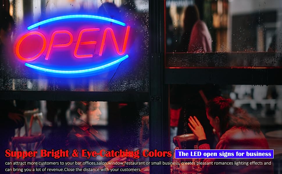 1pc オープンネオンサインライト 18 フィート X 8.7 フィート、大きな LED ウォールライトアート装飾ノベルナイトネオンランプ、USB  ワイヤー駆動、寝室、自宅、バー、カフェ、パーティー、クリスマス、ホリデーデコレーション用 Temu Japan