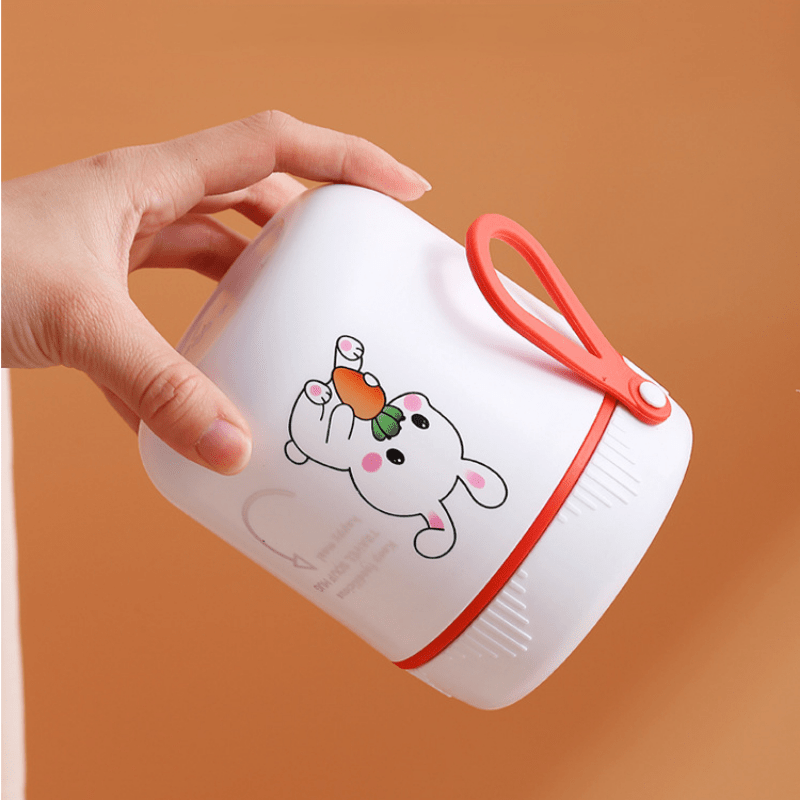 Stainless Steel Insulated Breakfast Cup w/ Cover, Spoon & Handle