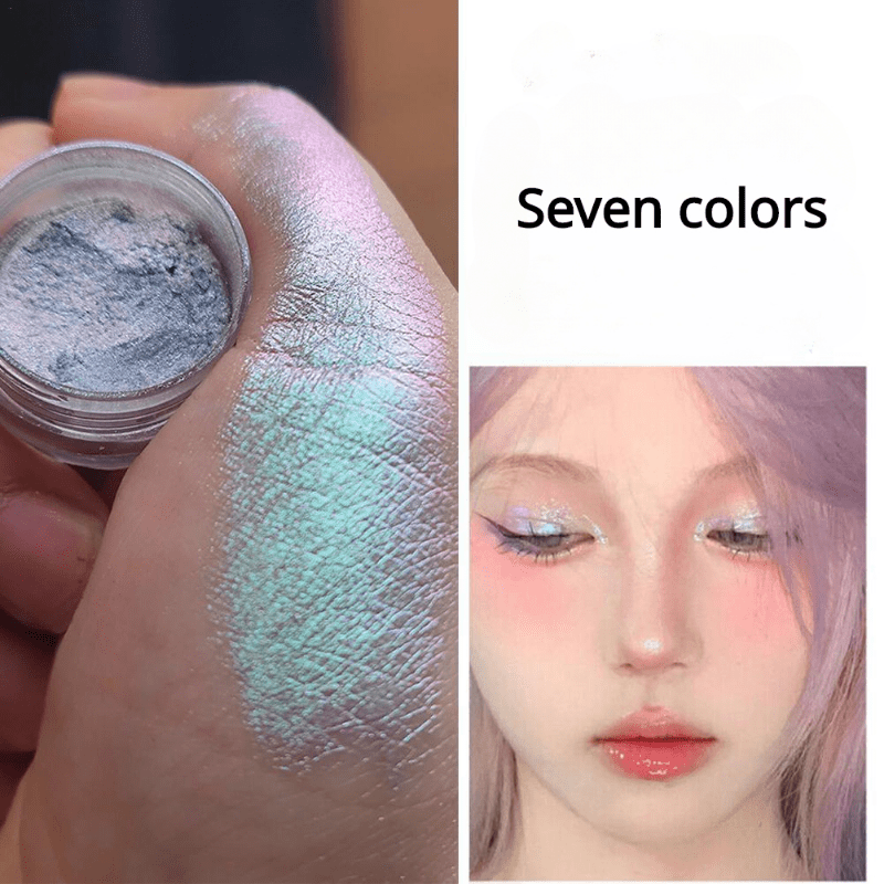 Glitter Eyeshadow Powder, Long Lasting Chrome Chameleon Holographic  Eyeshadow Powder Pigment Eye Makeup For Women Cosmetic