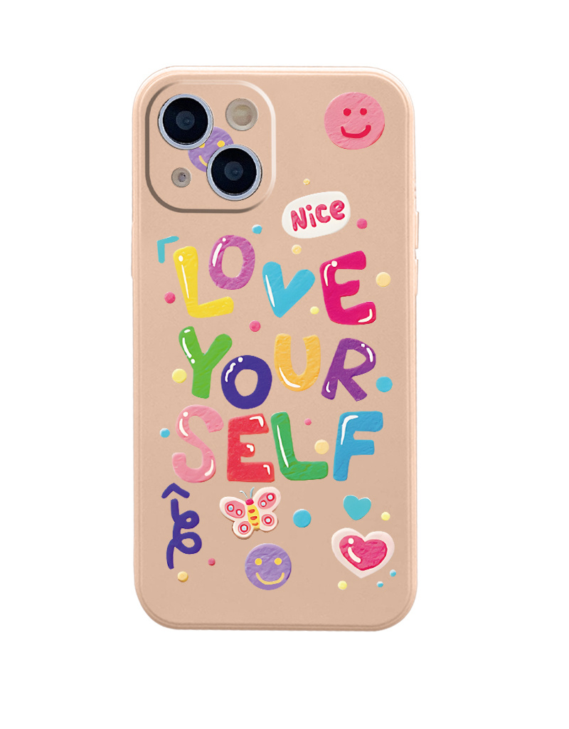 Happy Face English Pattern Phone Case Lanyard Iphone 11 14 - Temu Australia