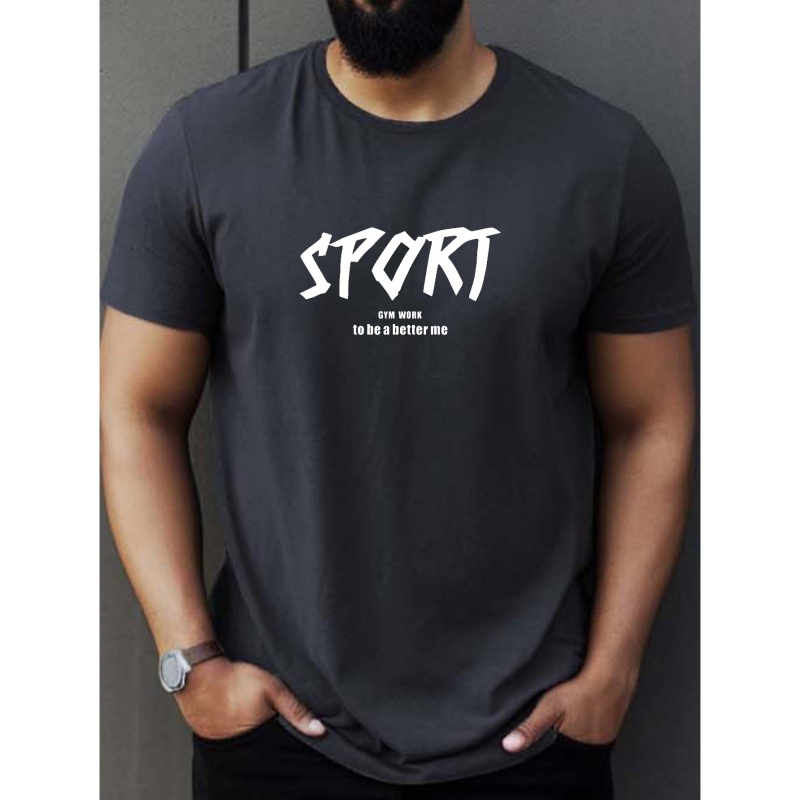 sport Patrón Impresión Camiseta Cómoda Elegante Hombres - Temu Chile