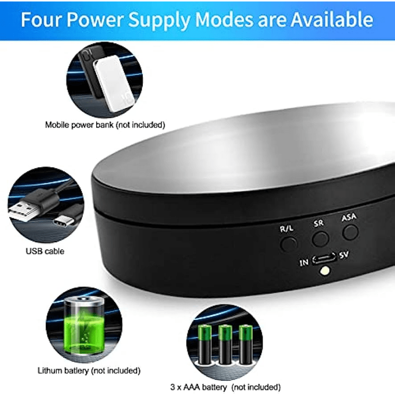 360 Electric Rotating Display Turntable for Display Jewelry Watch