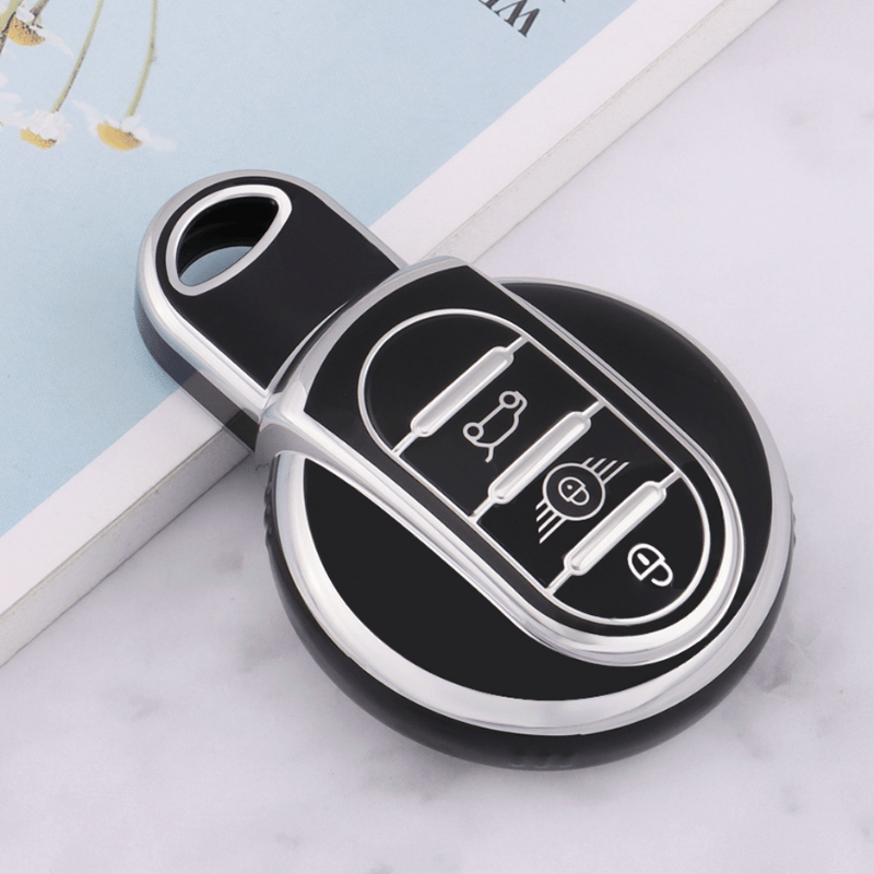 Soft Tpu Car Key Case Cover For Bmw Mini Cooper One Jcw F56 F55 F54 F57 F60  R55 R56 R57 R58 R59 R60 S Roadster Leather Keychain - Key Case For Car 