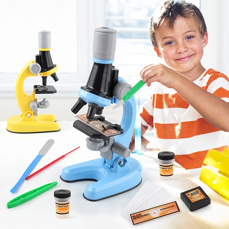 Kit Microscopio Niños Laboratorio Ciencias Led 100 1200x - Temu