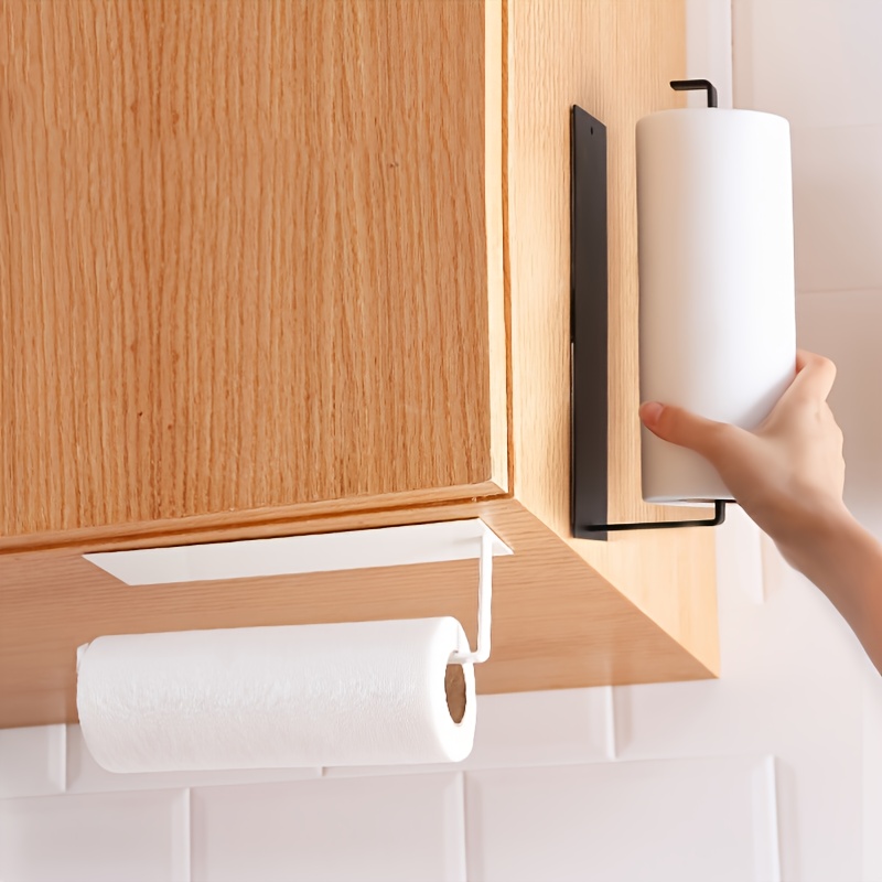Single Hand Operable Paper Towel Holder Under Cabinet with Damping