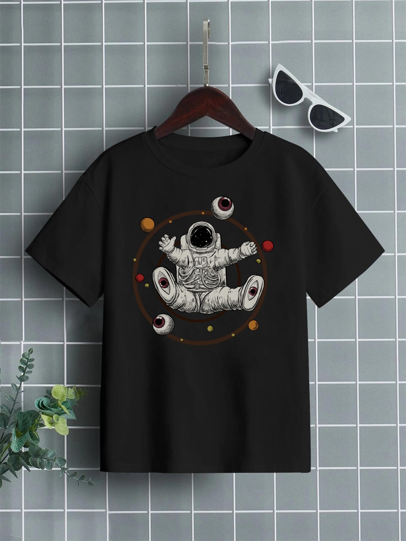 Comprar Ropa de dibujos animados para niños de 2 a 12 años, camiseta con  estampado de astronauta, camisetas cortas de verano para niños y niñas,  camisetas Harajuku de talla grande