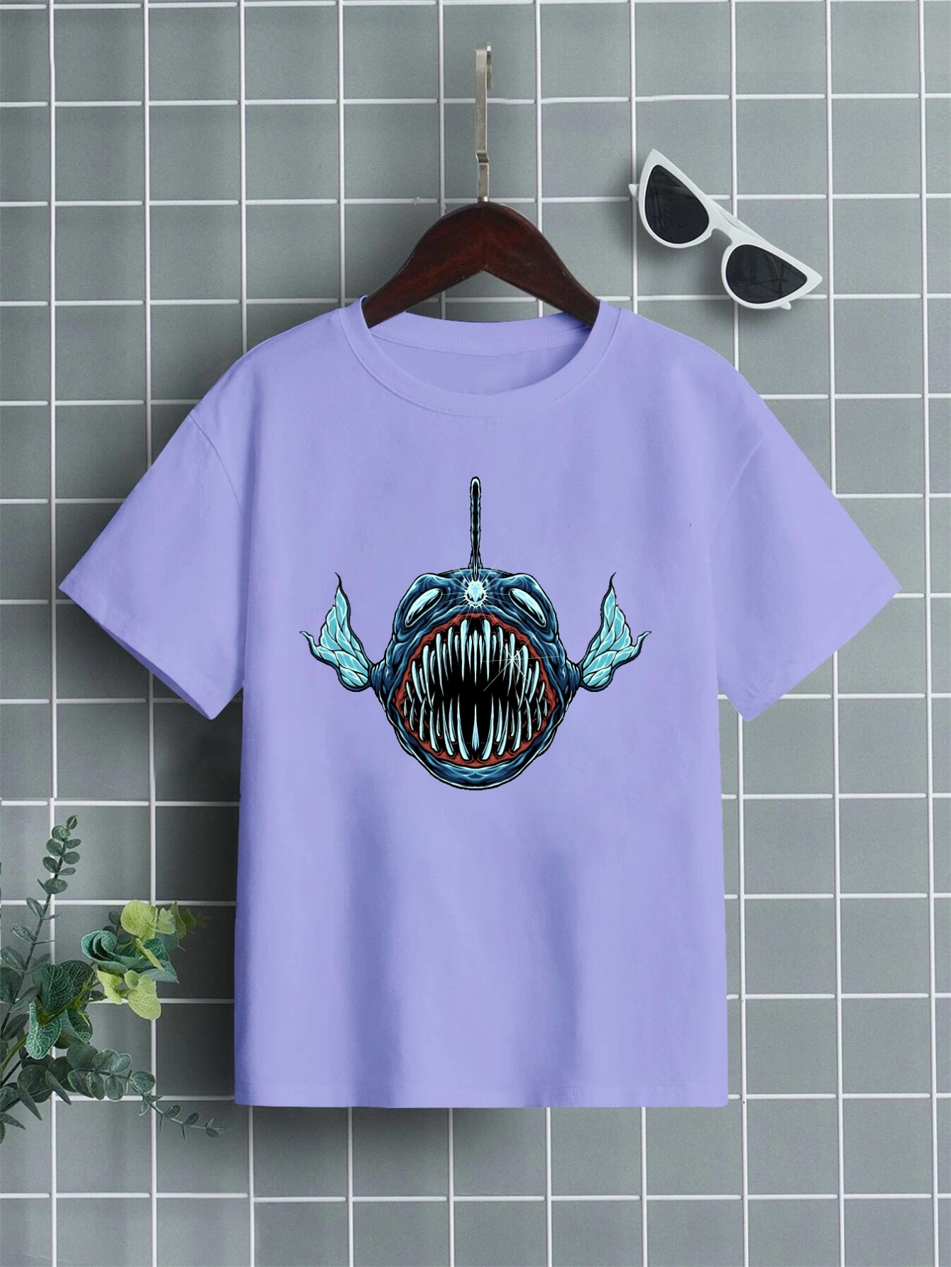 Ugly Fish Print T Shirt Tees Kids Boys Casual Short Sleeve T - Temu